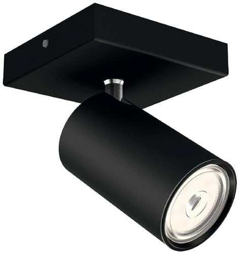 Philips Led Faretto Kosipo, 1 Punto Luce, Attacco Gu10, 10W, Nero