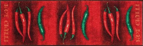 Wash+Dry - Tappeto Hot Chilli 60X180, Rosso