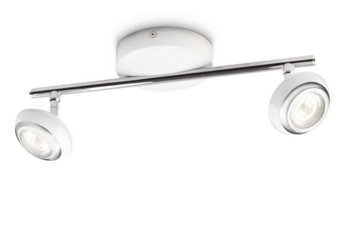 Philips Lighting 571723116 Myliving Barra Spot Con 2 Luci Led, Dettagli In Cromo, Bianco