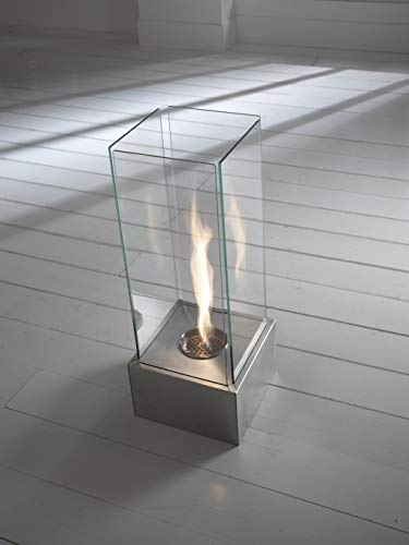 Stones Home Furniture, Caminetto A Bioetanolo Da Pavimento, Senza Fumo, Bruciatore In Acciaio Da 0,7 L, Durata Fiamma 1.5 Ore, Modello Levels, Colore