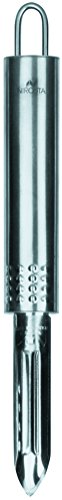Fackelmann Pelapatate Ovalgriff, Pelapatate Universale In Acciaio Inox, Robusto Pelapatate Per Verdure E Frutta Con Lama Affilata (Colore Argento), Qu
