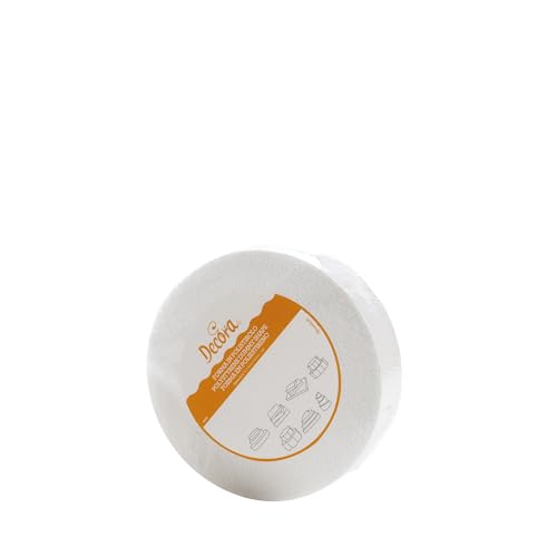 Decora 0173801 Basi Tonde In Polistirolo Ideali Per Esercitazioni E Per Realizzare Torte A Piani Dall'Aspetto Perfetto, Dim. Ø 20 X H 2,5 Cm