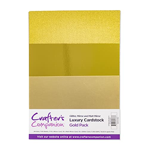 Crafters Companion Cp-Lmix-Oro Crafter'S Companion Lusso Cartoncino Confezione, Gold, 23.5 X 37 X 1 Cm
