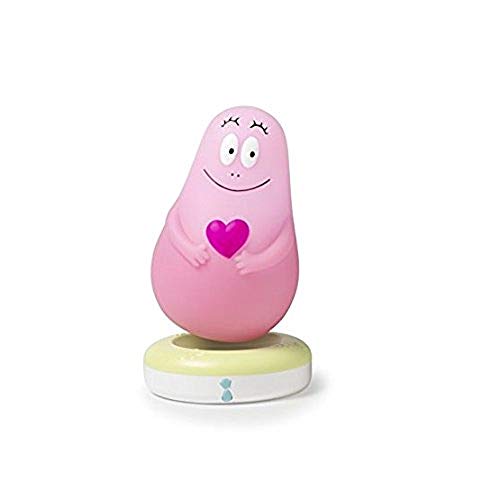 Pabobo - Lumilove Barbapapa - Lampada Da Notte Nomade Per Neonati E Bambini, Caricabatterie A Induzione, Rosa