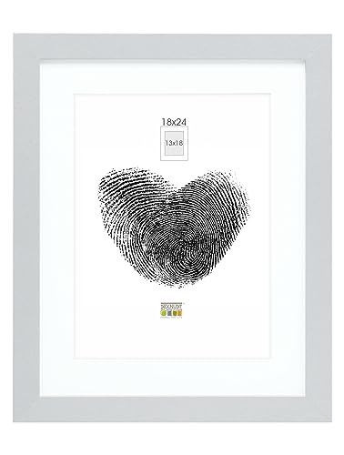 Deknudt Frames S66Kd1-P1-18.0X24.0 - Cornice Quadro / Foto Basic, Bordi In Legno/Mdf, Colore Argento, 18 X 24 Cm