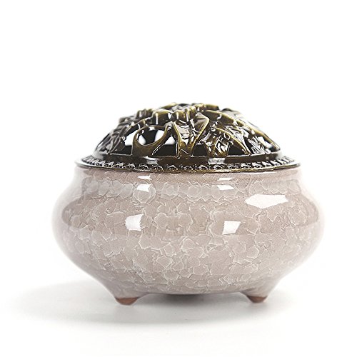 Holzsammlung Bruciatore Per Porta Incenso, Diffusore Di Incenso, Bruciatore Di Incenso In Ceramica Portatile Con Bastone In Ottone Incenso Calabash Pe