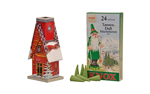 Knox Set Di Casette Per Affumicatura, In Metallo, Diverse Varietà, Con 24 Coni Di Incenso, Profumo Di Abete Nella Taglia M (Lichterhütte)