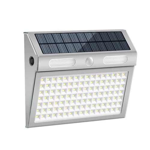 Colbor Luce Solare Led Esterno, 112 Led Luci Solari Esterno Con Sensore Di Movimento 4 Modalità Lampada Solare Ip65 Impermeabile Faretti Solari A Led