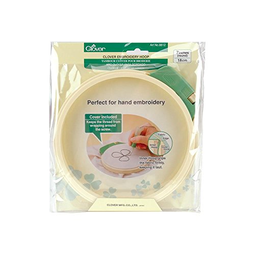 Clover Plastic Embroidery Stitching Hoop 7"-