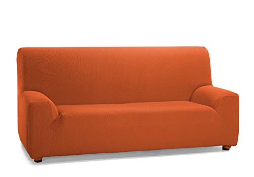 Martina Home Tunez, Copridivano Elastico, Tela (50% Poliestere, 45% Cotone, 5% Elastan), Arancione, 3 Posti (180-240 Cm Larghezza)