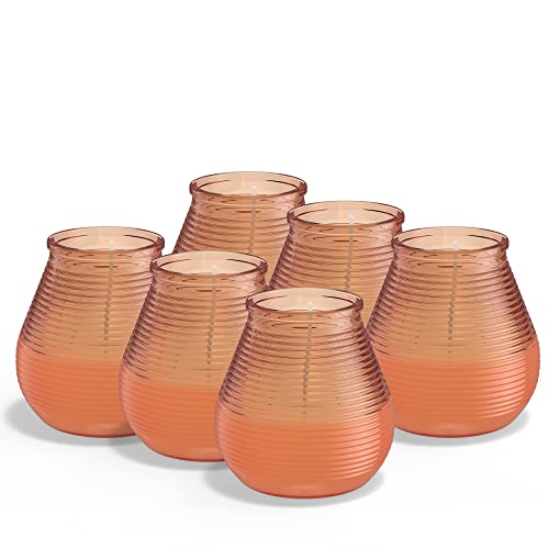 Bolsius - Citronella - Candela Patio - Outdoor - Profumata - Corallo - 40 Ore Di Bruciatura - Confezione 6