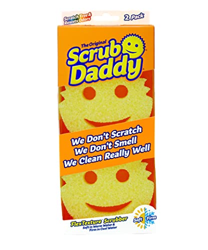 Scrub Daddy Originale Spugna Piatti Lavabile, Spugne Cucina E Bagno, Non Graffia Prodotti Per La Pulizia Della Casa, Design Morbido E Compatto Flextex