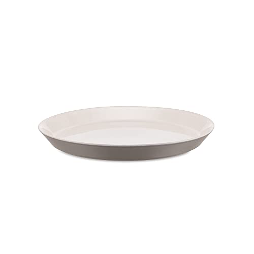 Alessi - Dc03/1 Lg - Tonale Piatto Piano In Ceramica Stoneware, Light Grey - Set Da 4