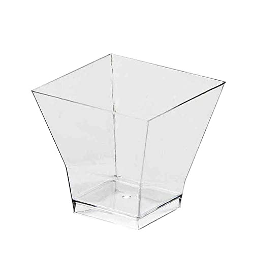 Bicchieri Coppetta Plastica Pagoda Medium 200Cc 12Pz Trasparente - Finger Food