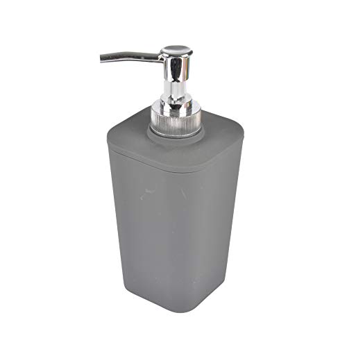 Douceur D'Intérieur Dispenser Di Sapone Effetto Soft Touch 7 X 7 X 17,5 Cm Vitamina Grigio