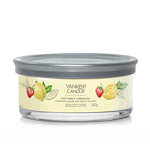 Yankee Candle Candela Profumata Firmata | Candela In Bicchiere Con Limonata Alla Bacca Ghiacciata | Candela In Miscela Di Cera Di Soia | Regalo Perfet