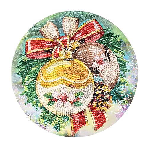 Ideen Mit Herz Diamond Painting - Quadro Per Finestra Con Stampa Fronte/Retro, Diametro 18,3 Cm, Con Pietre Per Diamond Painting, Attrezzi E Accessori