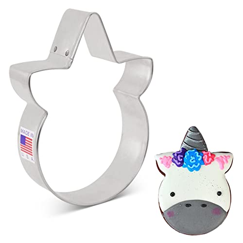 Formina Per Biscotti Stampo A Forma Di Testa Di Unicorno 10 Cm, Prodotto Negli Stati Uniti Da Ann Clark