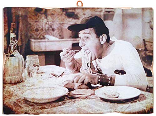 Kustom Art Quadro Quadretto Stile Vintage Alberto Sordi Da Collezione Stampa Su Legno