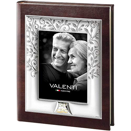 Valenti Argenti Album Per Fotografie 50 Anniversario Di Matrimonio Foto Copertina Cm 13X18 Con Albero Della Vita