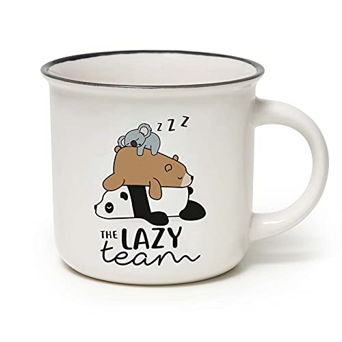 Legami Cup-Puccino Lazy Team Tazza, 350 Millilitri, Porcellana Bone China, Multicolore