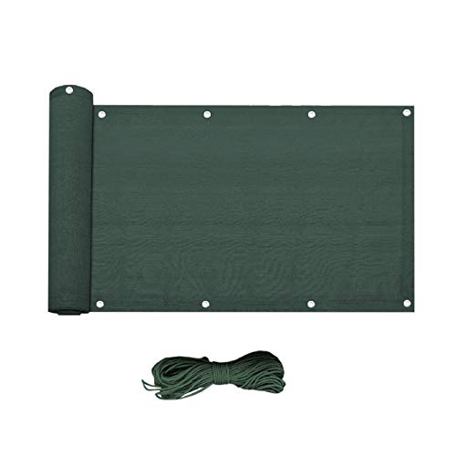 Rebecca Mobili Rivestimento Ringhiera, Frangivento Balcone, Verde Polietilene, Anti Uv Traspirante - Misure: 0,9 X 5 Mt (Hxl) - Art. Re6548
