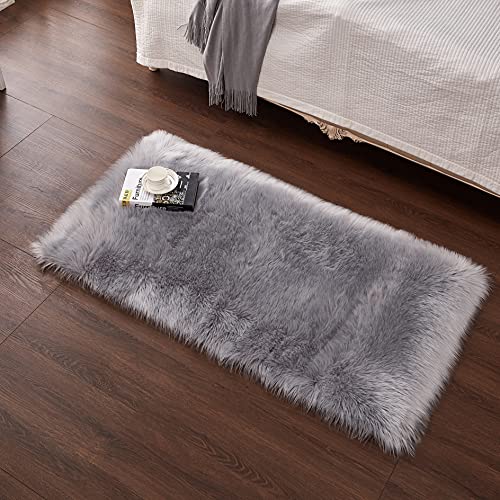 Cumay Faux Tappetto Di Pelle Di Pecora Tappeto, Imitazione Lana, Adatto Per Tappeto Per Soggiorno, Lunga Pelliccia Morbida, Soffice, Tappetino Per Il
