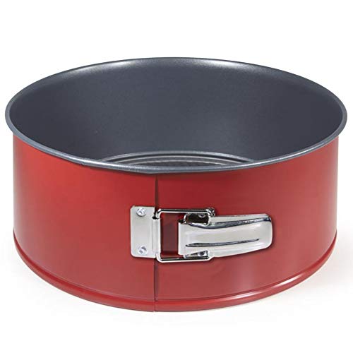 Mge - Tortiera Apribile Con Cerniera Di Forma Circolare - Teglia Rotonda Da Forno Con Rivestimento Antiaderente - Stampo Da Forno Per Biscotti In Acci