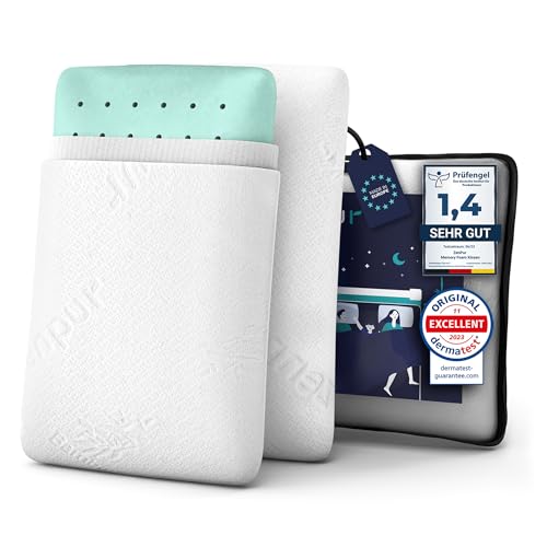 Zenpur Cuscino Memory Foam Ortopedico, Ergonomico, Antibatterico Con Fodera In Fibra Di Bambù, Ideale Per Dolori Cervicali - Ipoallergenico E Altament