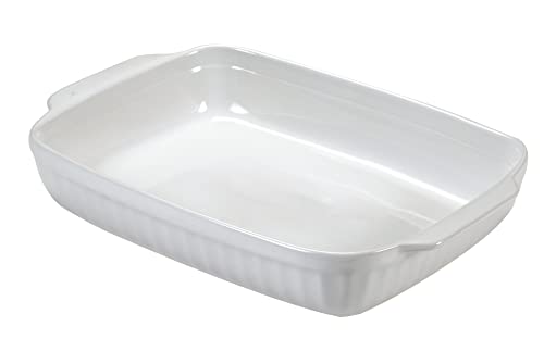 Guardini Ceramica C0Tc7A Pirofila Rettangolare Media 30X18 Cm, Ceramica, Colore Bianco