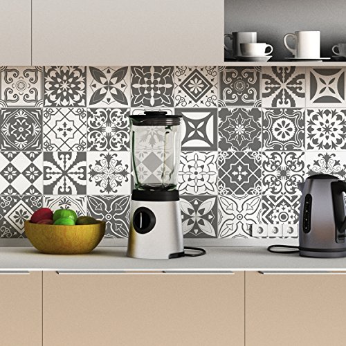 30 Piastrelle Adesive | Stickers Autoadesivi A Forma Di Mattonelle Da Muro In Ceramica – Piastrelle Effetto Mosaico Bagno E Cucina | Piastrelle Porcel