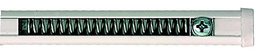 Bastone Per Tenda In Alluminio Con Molla (A Vite) E Ventosa - Laccato Bianco - Modello Nely Vetrage/Diametro Ø: 14 Mm - Da 60 A 90 Cm [Regolabile]