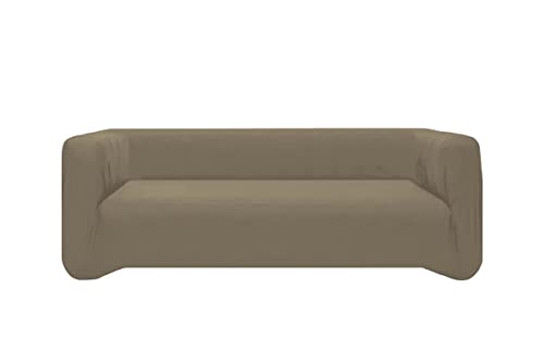 Copridivano Flexy 3 Posti Tortora Made In Italy By Gemitex Universale Bielastico Con Bastoncini Tenditessuto