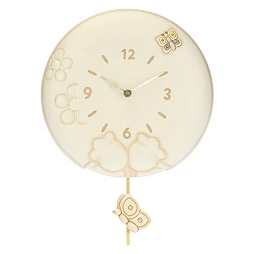 Thun - Orologio A Pendolo Da Parete - Linea Elegance - Accessori E Decorazioni Casa - Ceramica, Meccanismo In Plastica - Ø 26 Cm; Profondità 4,5 Cm; F
