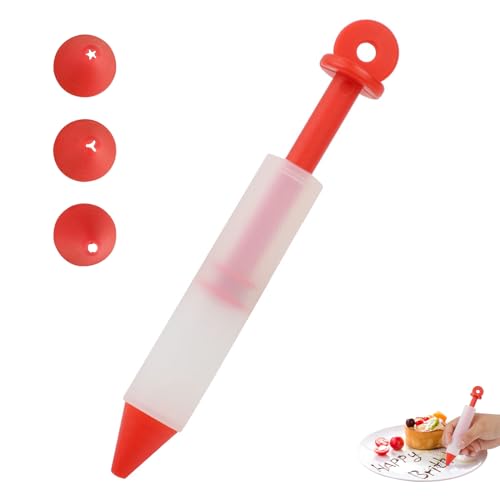 Penna Decora Dolci,Penna Decoratrice 4 Beccucci Decora Dolci Penna Decorazione Siringa Per Dolci In Silicone,Bocchette Decorative Per Pasticceria Con 