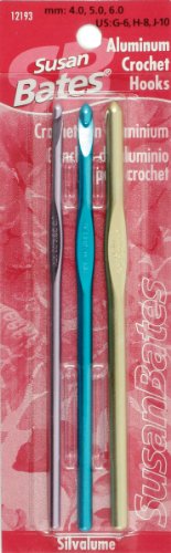 Silvalume Aluminum Crochet Hook Set-Sizes G, H, J