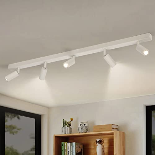 Eofiti Lampada Faretti Da Soffitto Orientabili Bianco Faretti Led Soffitto 5 Luci G9 Led 3W 360Lm 4000K Bianco Naturale Moderna Lampadario Faretti Sof