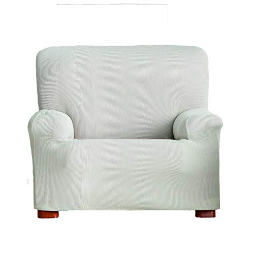 Eysa Italia Ulises Copripoltrona Elastico, Poliestere-Cotone, Bianco
