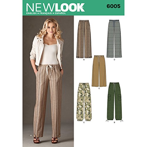New Look 6005 - Cartamodello Per Pantaloni Da Donna, Taglie 38/40/42/44/46/48/50