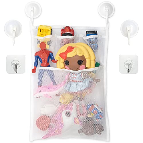 Organizzatore Per Giocattoli Per Vasca Da Bagno E Doccia, Rete Per Giochi Da Bagno Per Bambini, Sacca A Rete Portaoggetti Da Appendere, Effetto Antimu