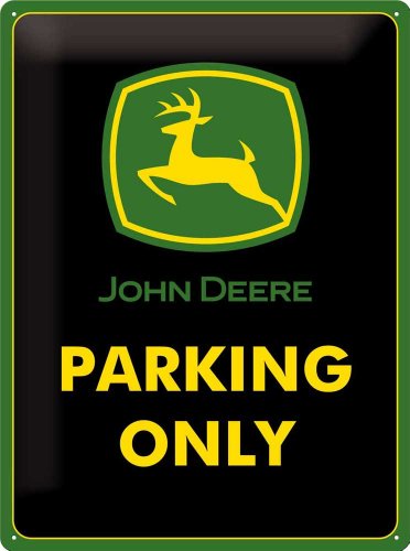 Signs-Unique Na Nostalgic-Art Targa Vintage John Deere – Parking Only – Idea Regalo Per Amanti Dei Trattori, In Metallo, Design Retro Per Decorazione,