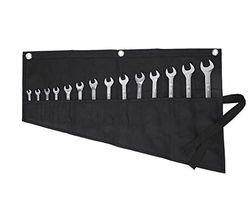 Resistente Tela Cerata, Borsa Per Chiavi Inglesi E Attrezzi, 16 Oz, Metrica O Sae, Multi-Purpose Nero