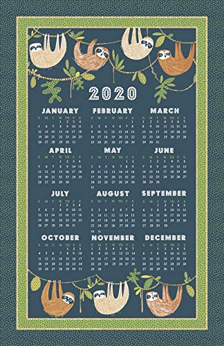 Ulster Weavers Strofinaccio In Cotone Con Calendario 2020, Prodotto In Irlanda, Multi, 48X74Cm