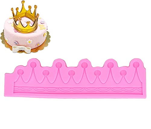 Hapivida 3D Cerchio C-Orona Fondente Stampo C-Orona Stampo In Silicone C-Orona Cake Topper C-Orona In Silicone Rosa Stampo Artigianale Fondente (Rosa)