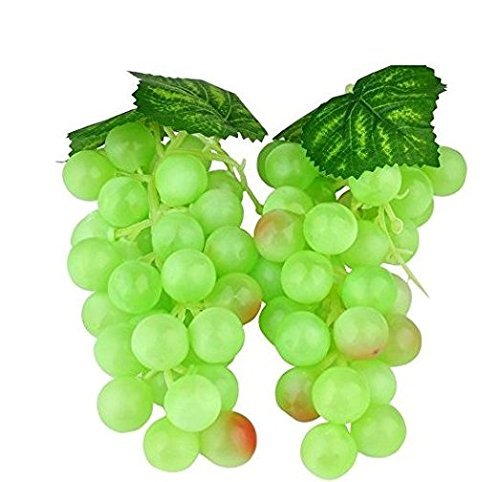 Wady - 2 Pezzi In Plastica Decorativa Per Uva Da Vino, Frutta, Frutta, Verdura, 36 Pezzi, 17 Cm, Colore: Verde