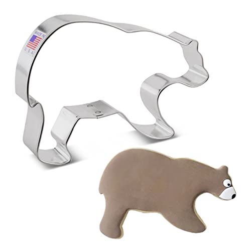 Formina Per Biscotti Stampo A Forma Di Orso Grizzly 8,9 Cm, Prodotto Negli Stati Uniti Da Ann Clark