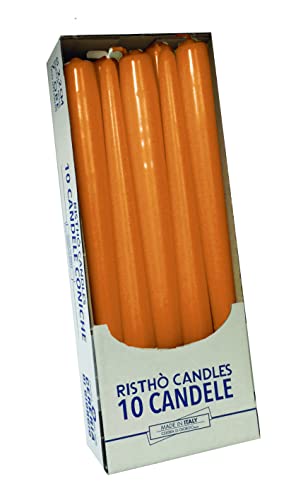 Candela Conica 25 10Pz Arancio 56213.