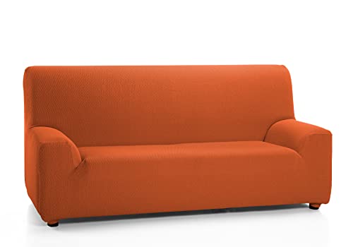 Martina Home Tunisia Copridivano Elasticizzato Per Divano, Consistenza, Arancia, 2 Postis (Da 120 A 170 Cm)
