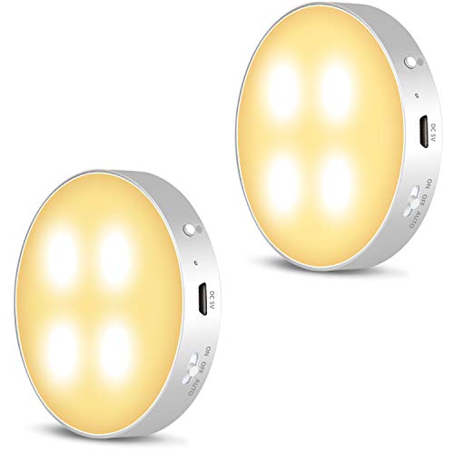 Luce Notturna Led Con Sensore Di Movimento - Daffodil Lec022 - Luce Notte Led Con Tamponi Adesivi E Magnete Con 3 Modalità Luci Led Per Armadi/Cucina/