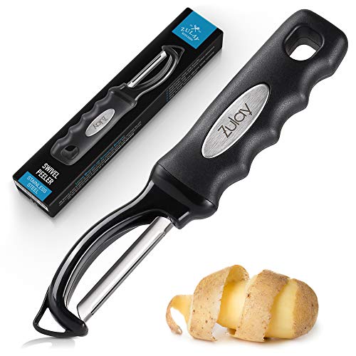 Zulay Kitchen Premium Girevole Peeler Di Verdure - Impugnatura Ergonomica Confortevole Con Lama Ideale Per Le Verdure, Patate E Carote Da Cucina